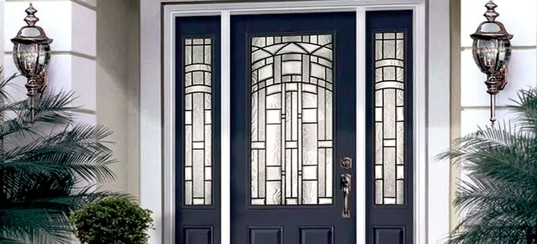 Stained Glass Door Panels in Parry Sound, Ontario