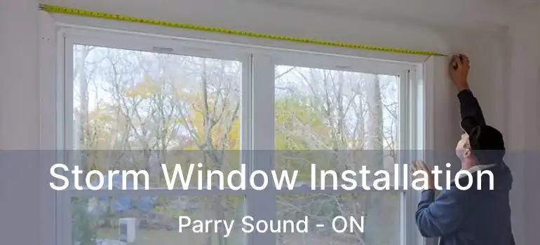  Storm Window Installation Parry Sound - ON