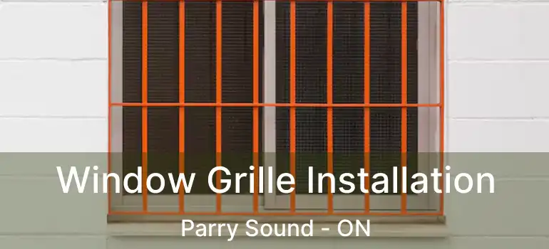  Window Grille Installation Parry Sound - ON